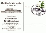 1. Gemeinsamer Briefmarkengrotauschtag MA-Viernheim  19.10.1975